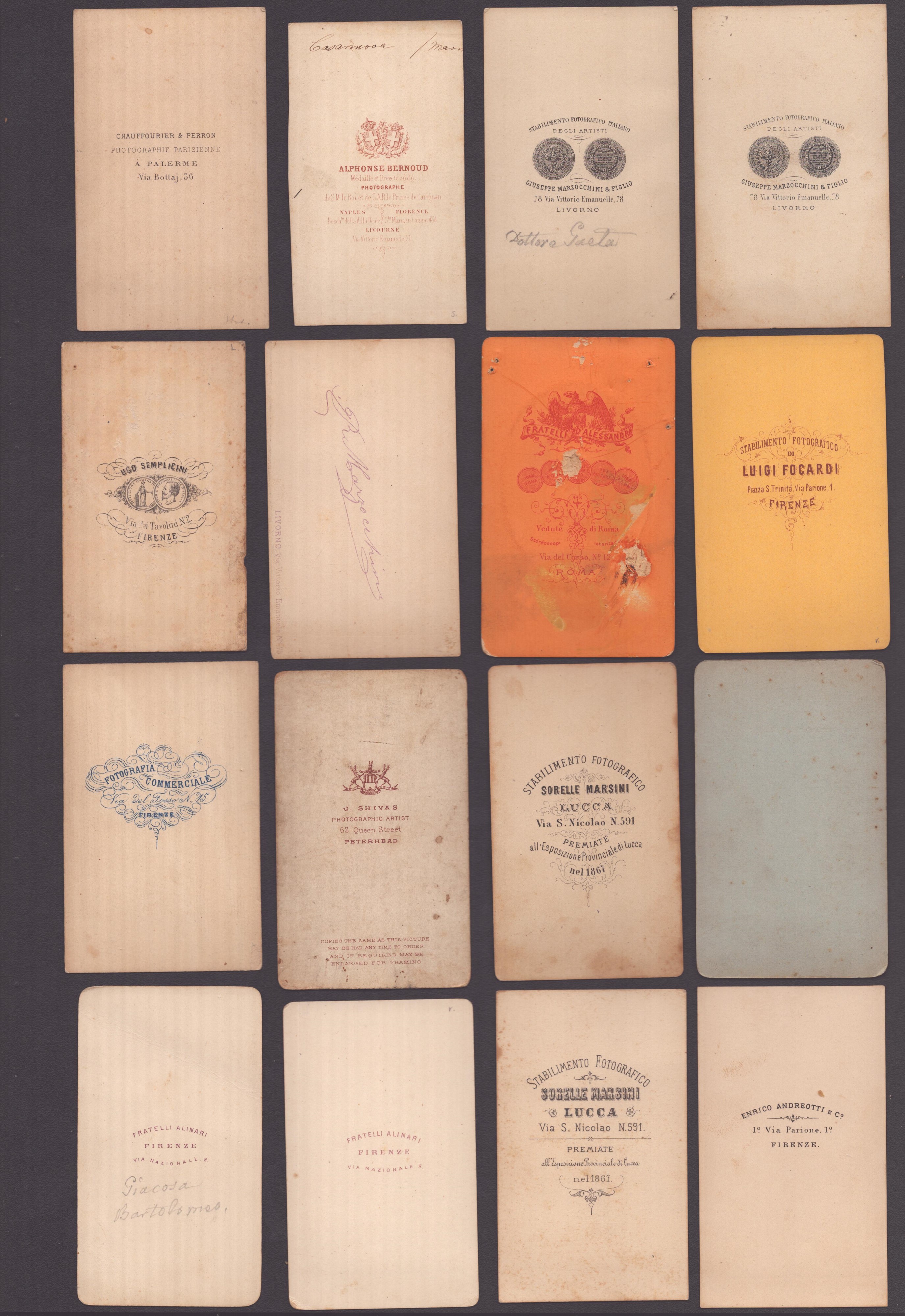 Raccolta di 48 CDV di Fotografi Misti