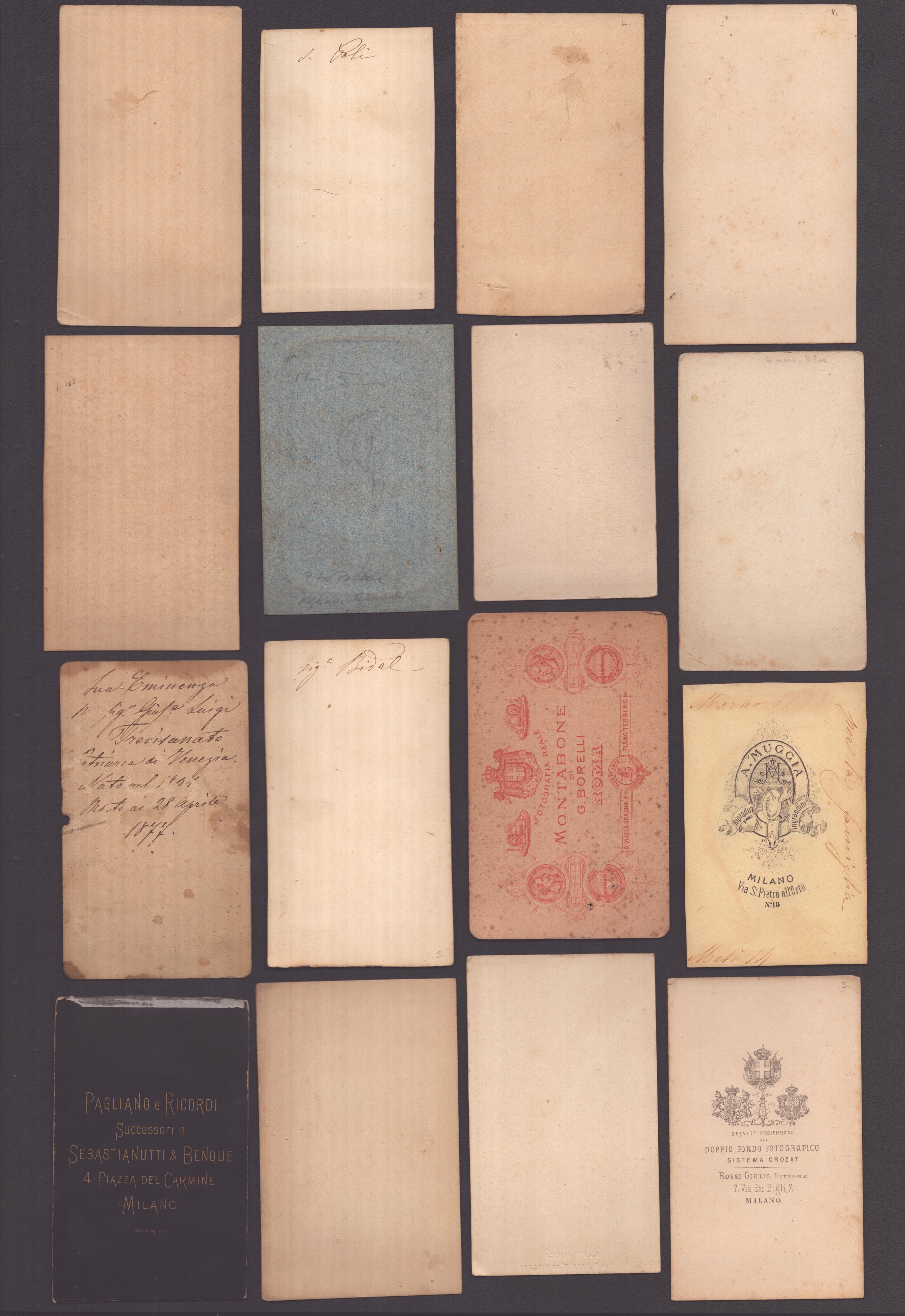 Raccolta di 60 CDV di Fotografi Italiani