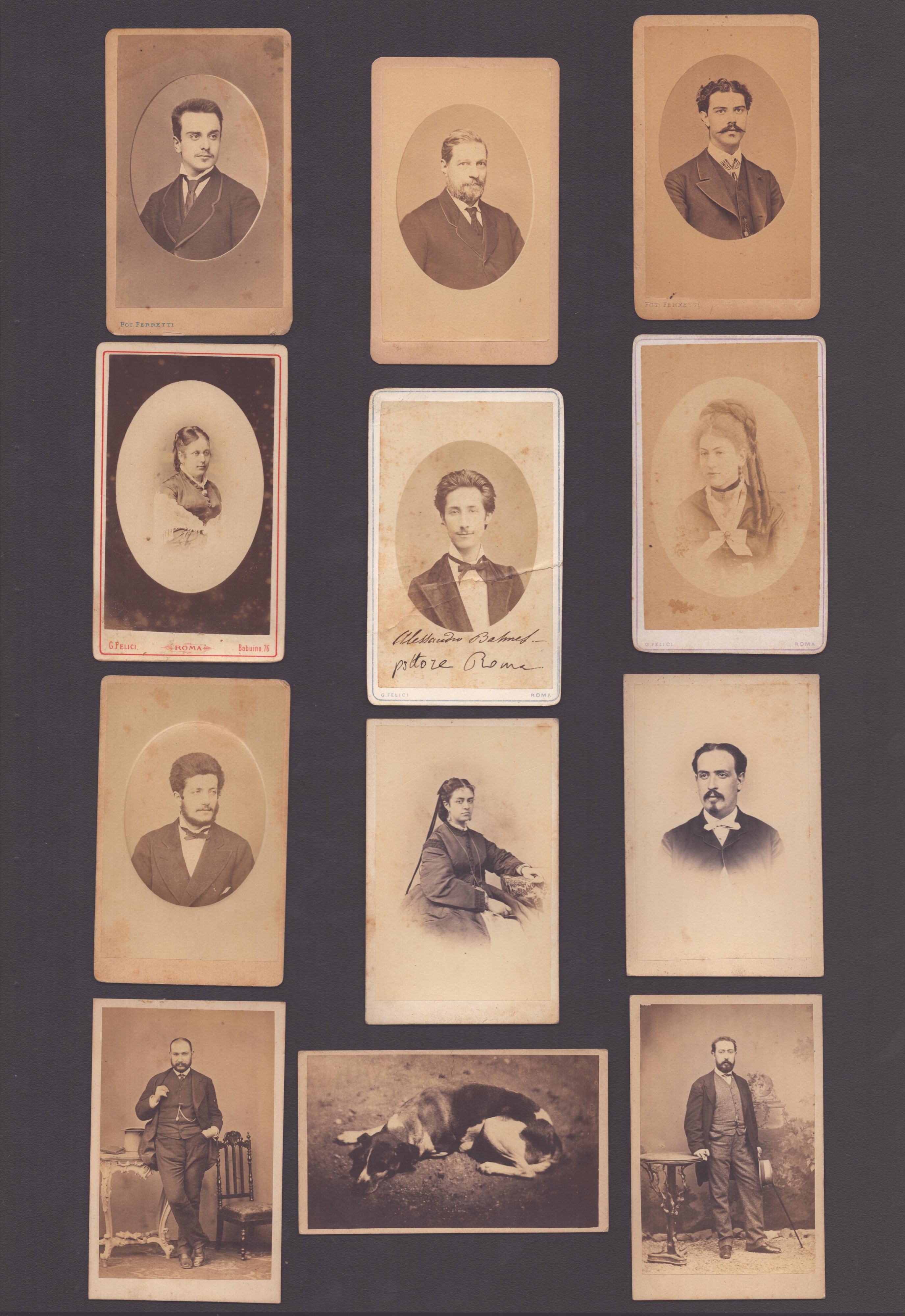 Raccolta di 60 CDV di Fotografi Romani