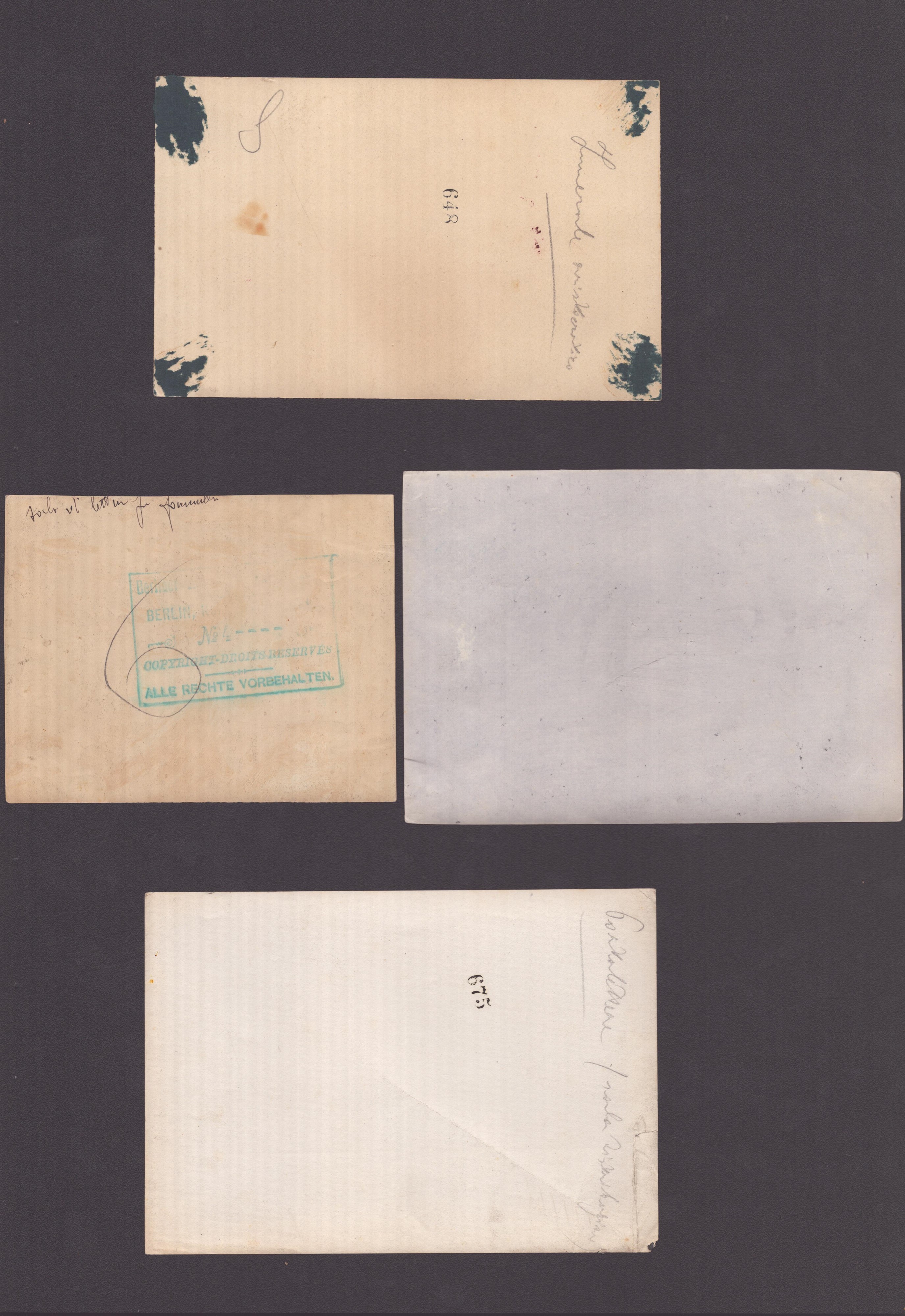 Lotto di Interessanti Stampe da Studio 1890-1900