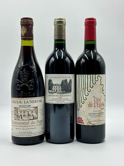Château la Nerthe - Château Assault - Clos De L'eglise, 1990-1985-1998