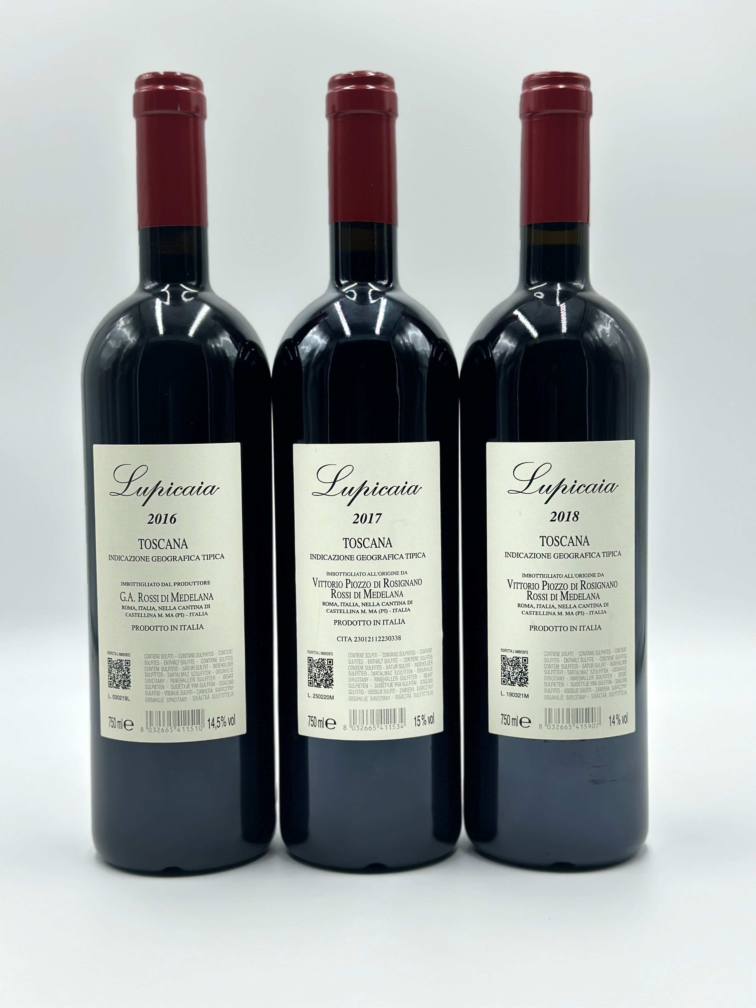 Castello del Terriccio, Lupicaia, 2016-2017-2018