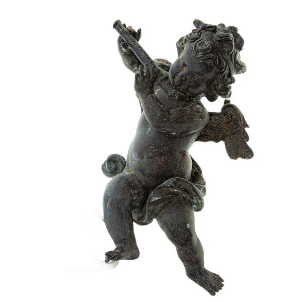 Putto in bronze, sculpture in the round