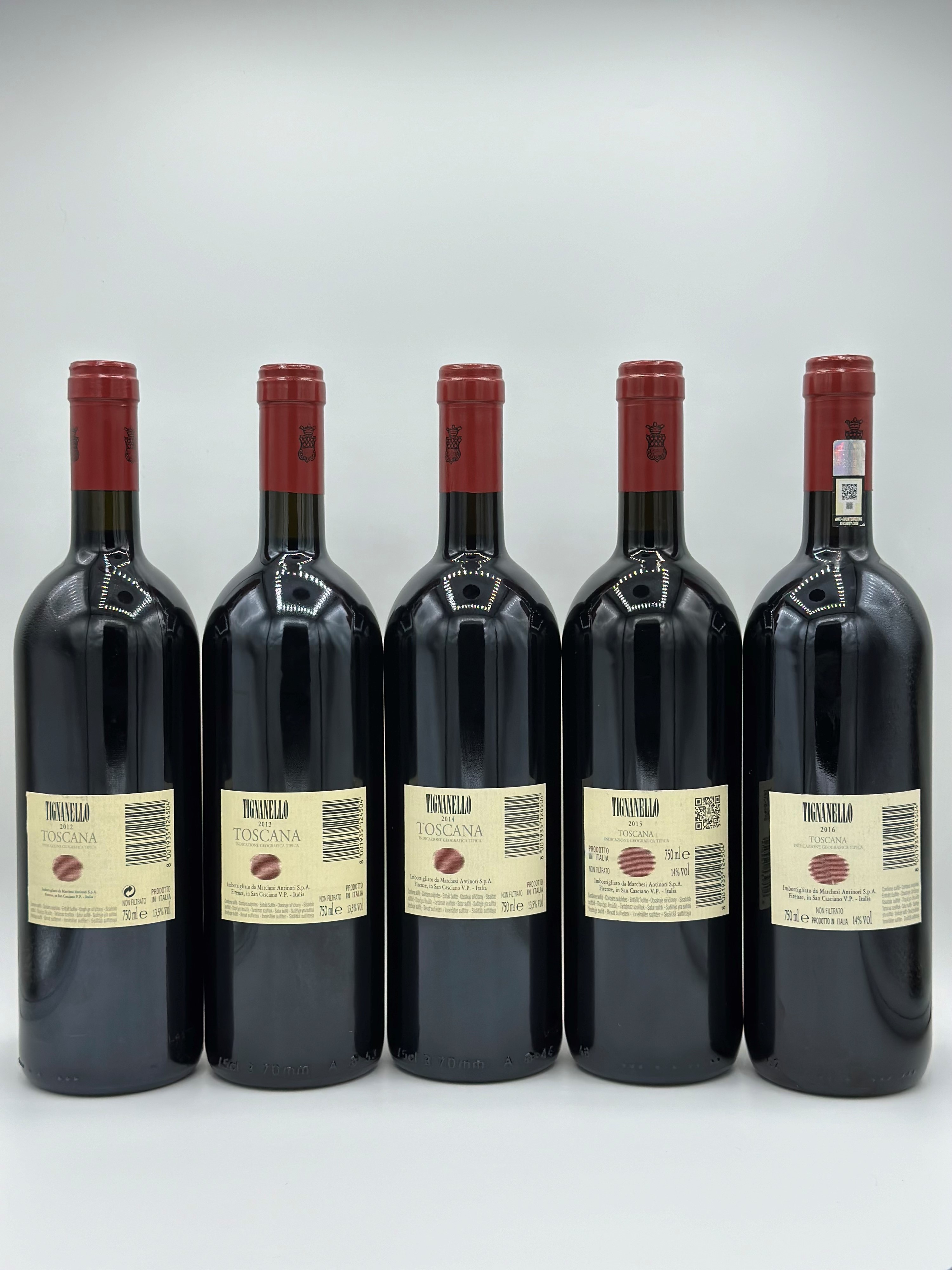 Marchesi Antinori, Tignanello, 2012-2013-2014-2015-2016