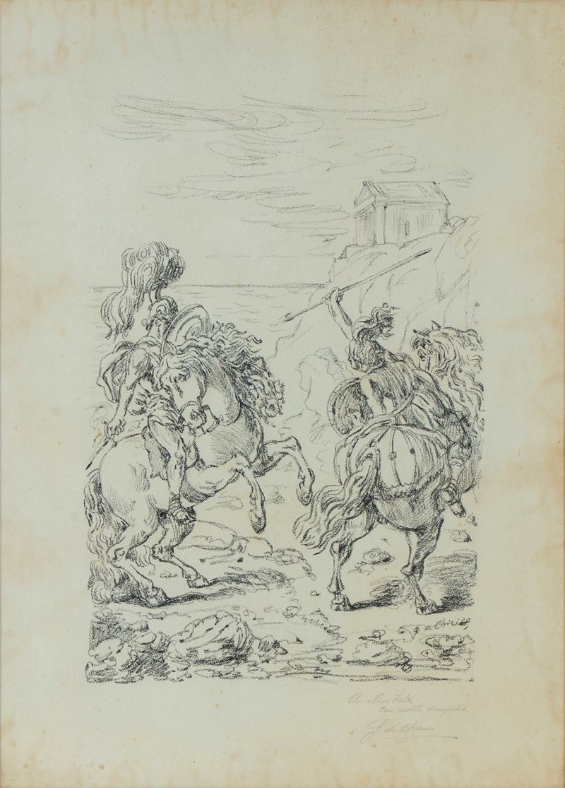 Giorgio De Chirico - La Sfida in Riva All'egeo