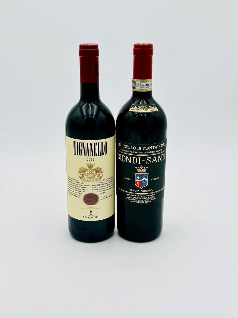Biondi Santi, Brunello di Montalcino - Marchesi Antinori, Tignanello, 2012