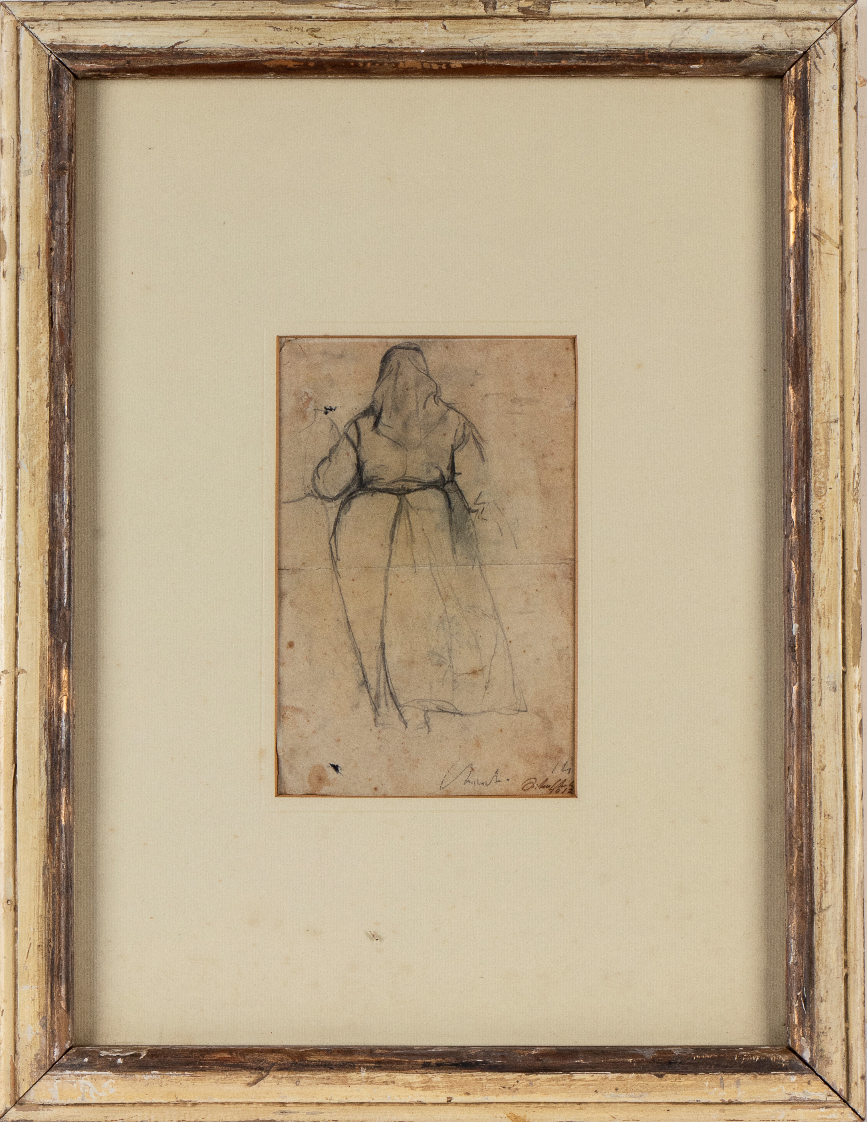Arturo Checchi (fucecchio, 1886 - Perugia, 1971) - Figura di Donna Vista di Spalle