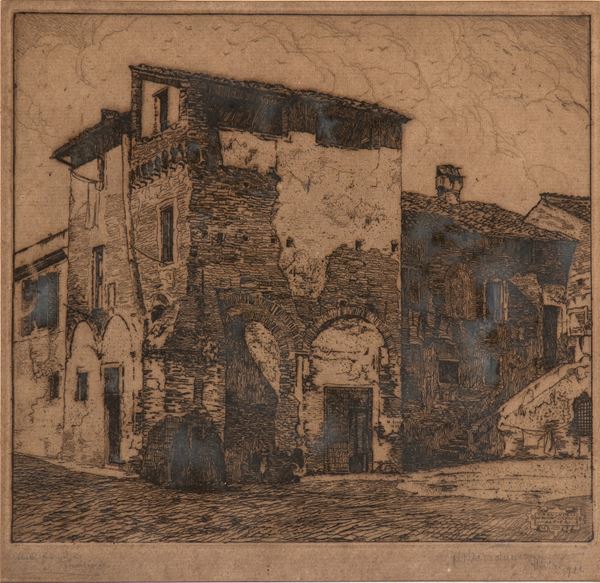 Pier Luigi Bartolucci-Alfieri - Casette vecchie in Trastevere