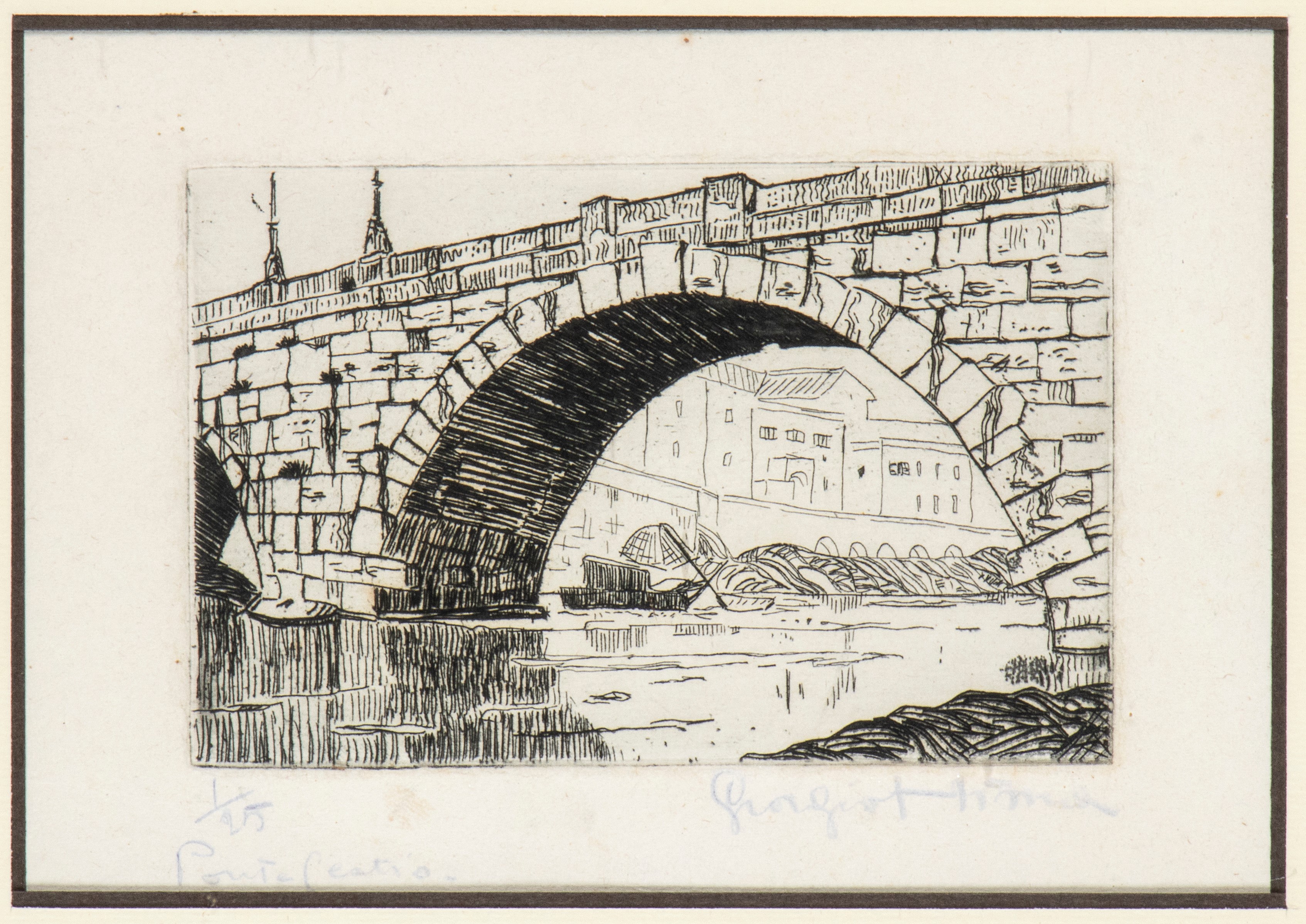 Giorgio Hinna - Ponte Cestio a Roma | S. Maria in Cosmedin Vista da dal Tempio di Ercole Vincitor...