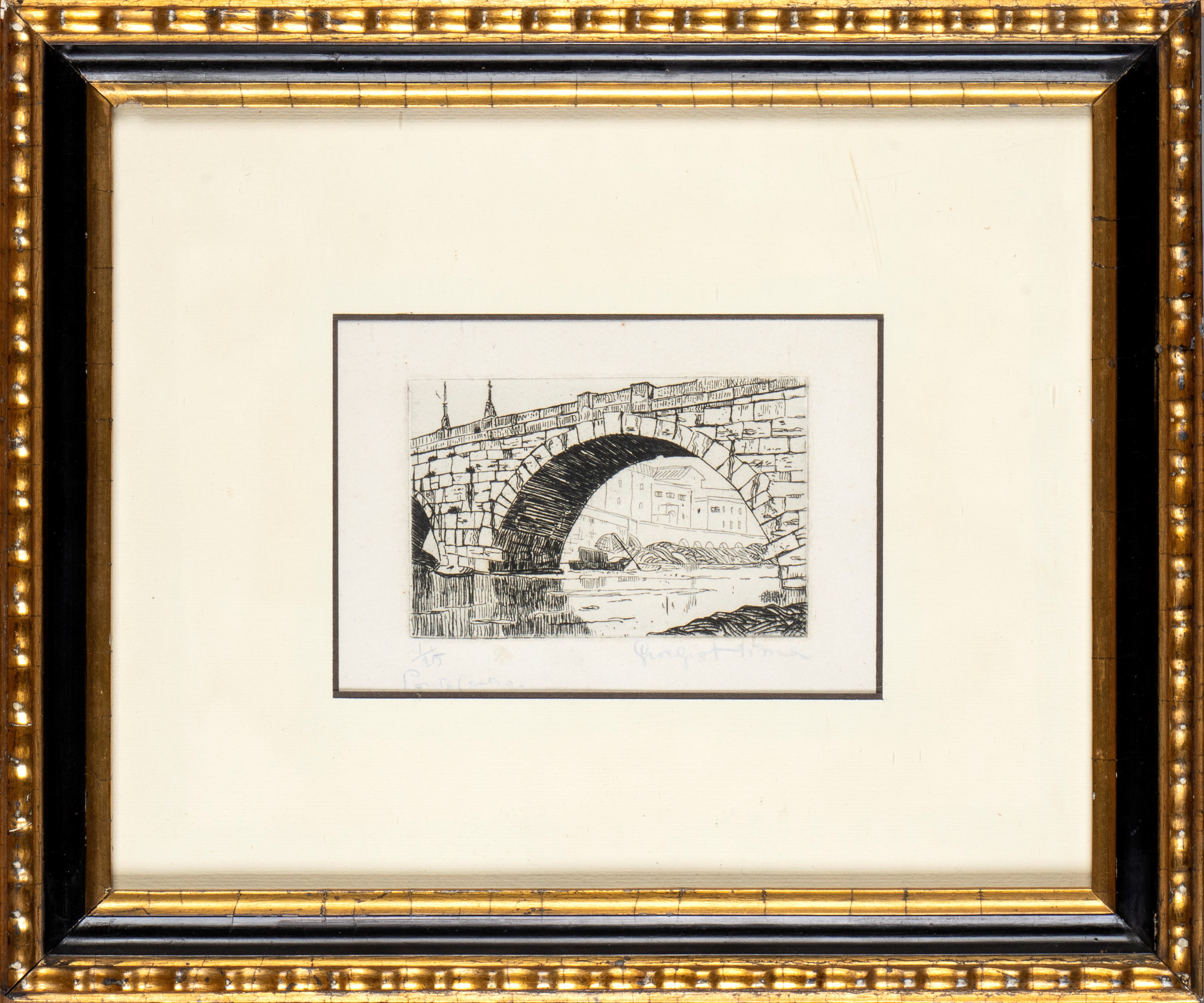 Giorgio Hinna - Ponte Cestio a Roma | S. Maria in Cosmedin Vista da dal Tempio di Ercole Vincitor...