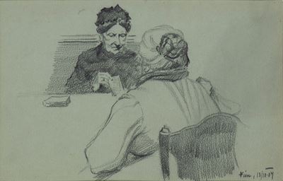 Due Signore che Giocano a Carte