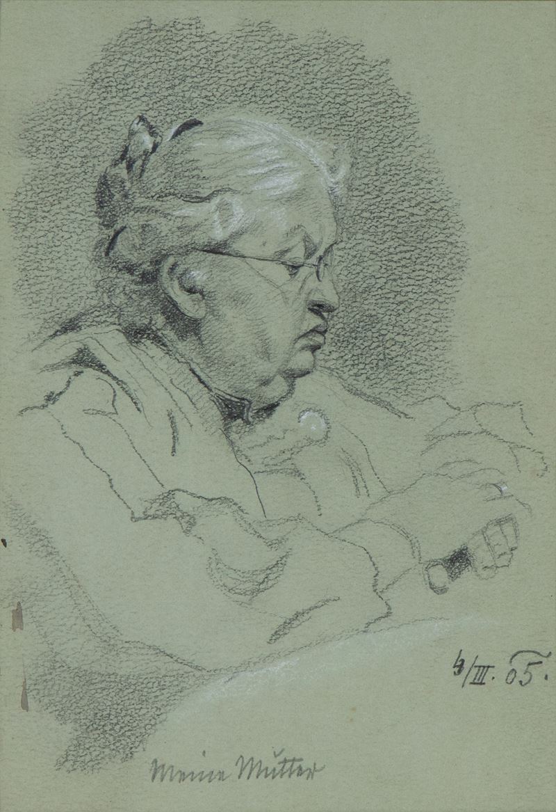 Ritratto di Donna Anziana | Paesaggio con Figure