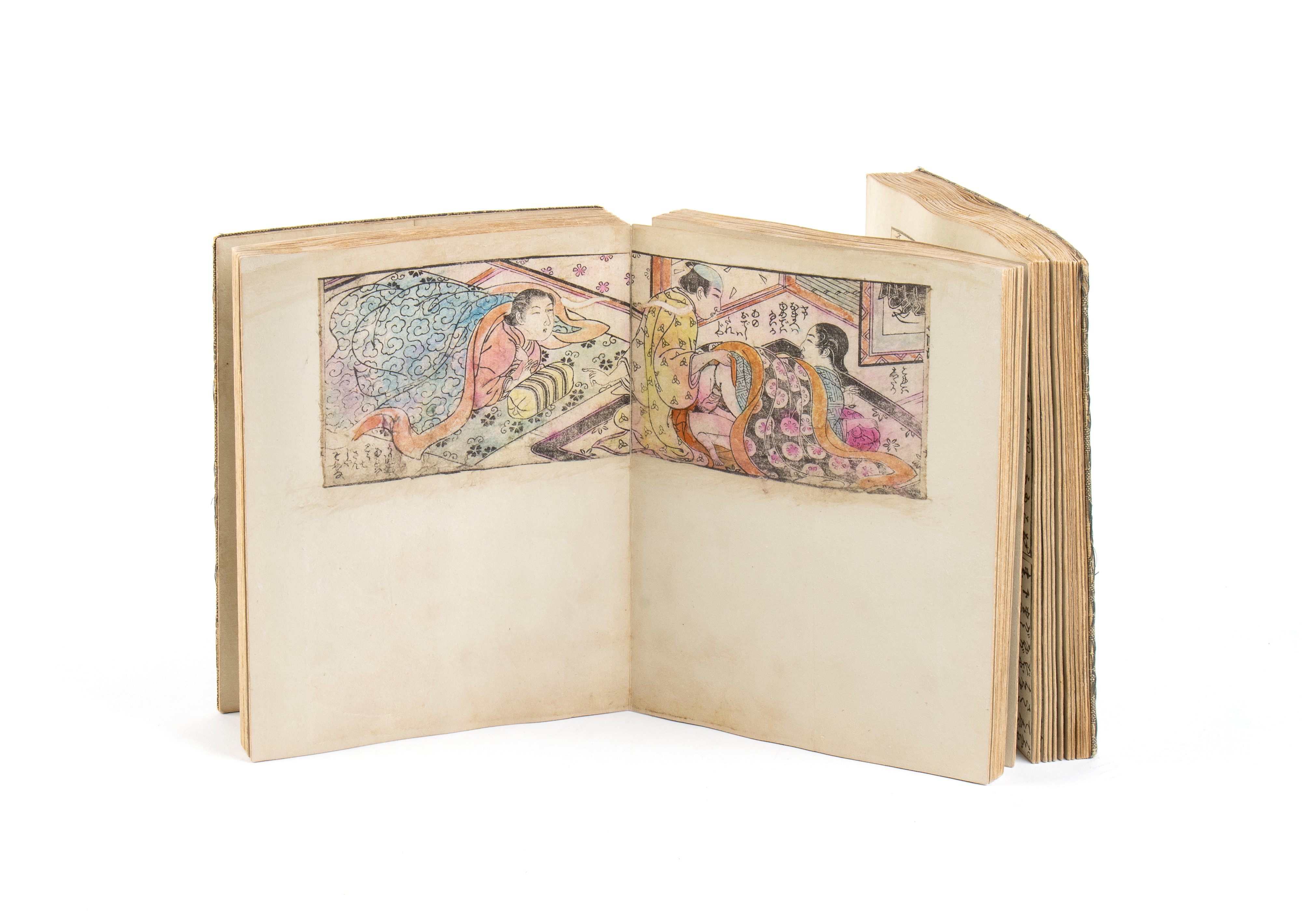 Cento Stampe Xilografiche di Tema Erotico Shunga Raccolte a Libro