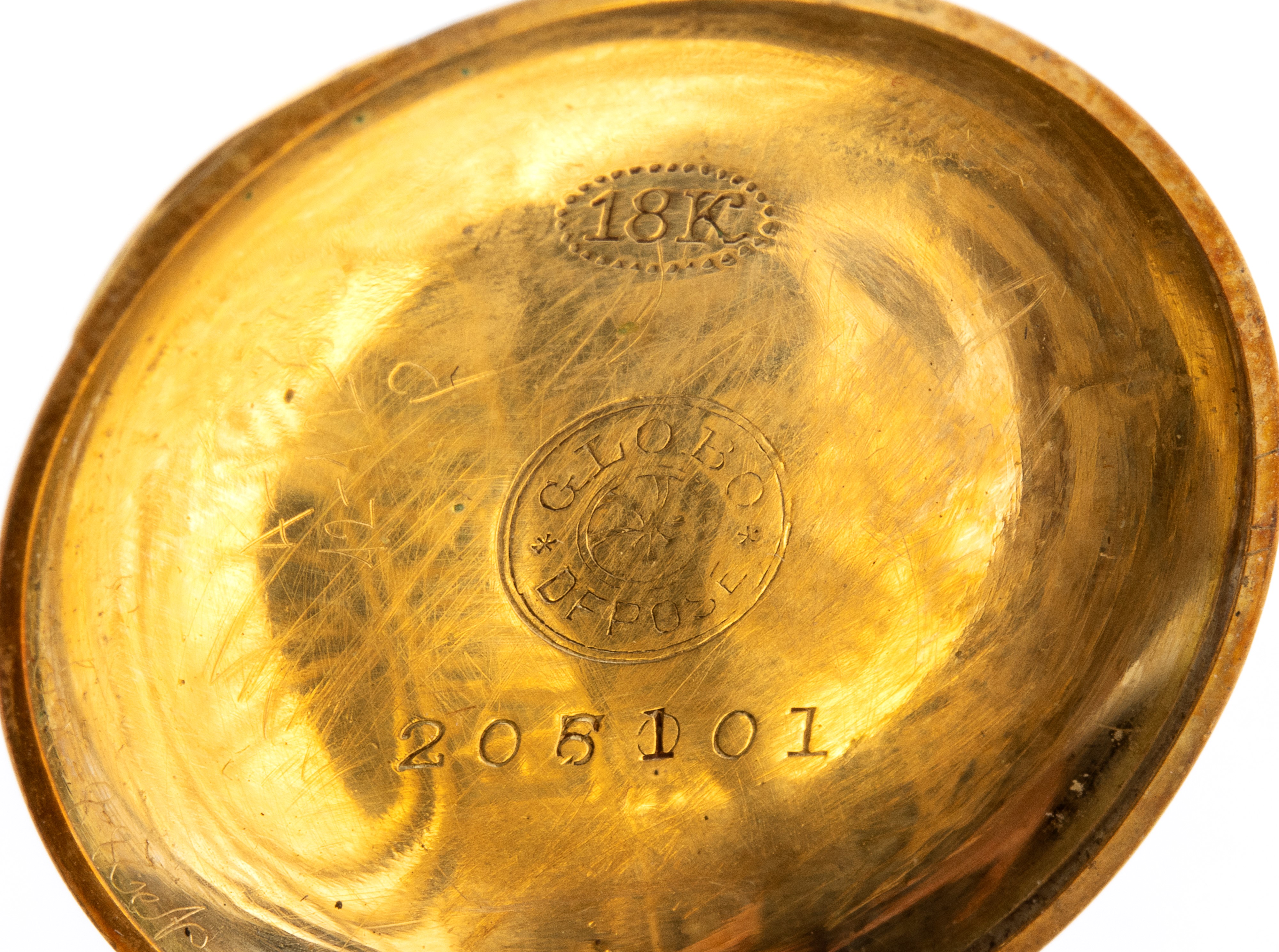 Orologio da tasca con spilla in oro