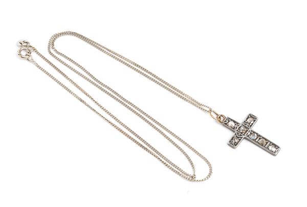 Pendant gold diamond cross