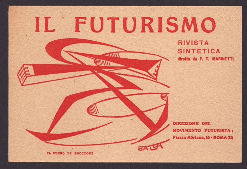 Cartolina Il Futurismo rivista sintetica