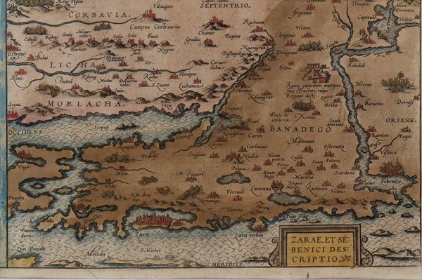 Abraham Ortelius - Zadar and Sebenici description