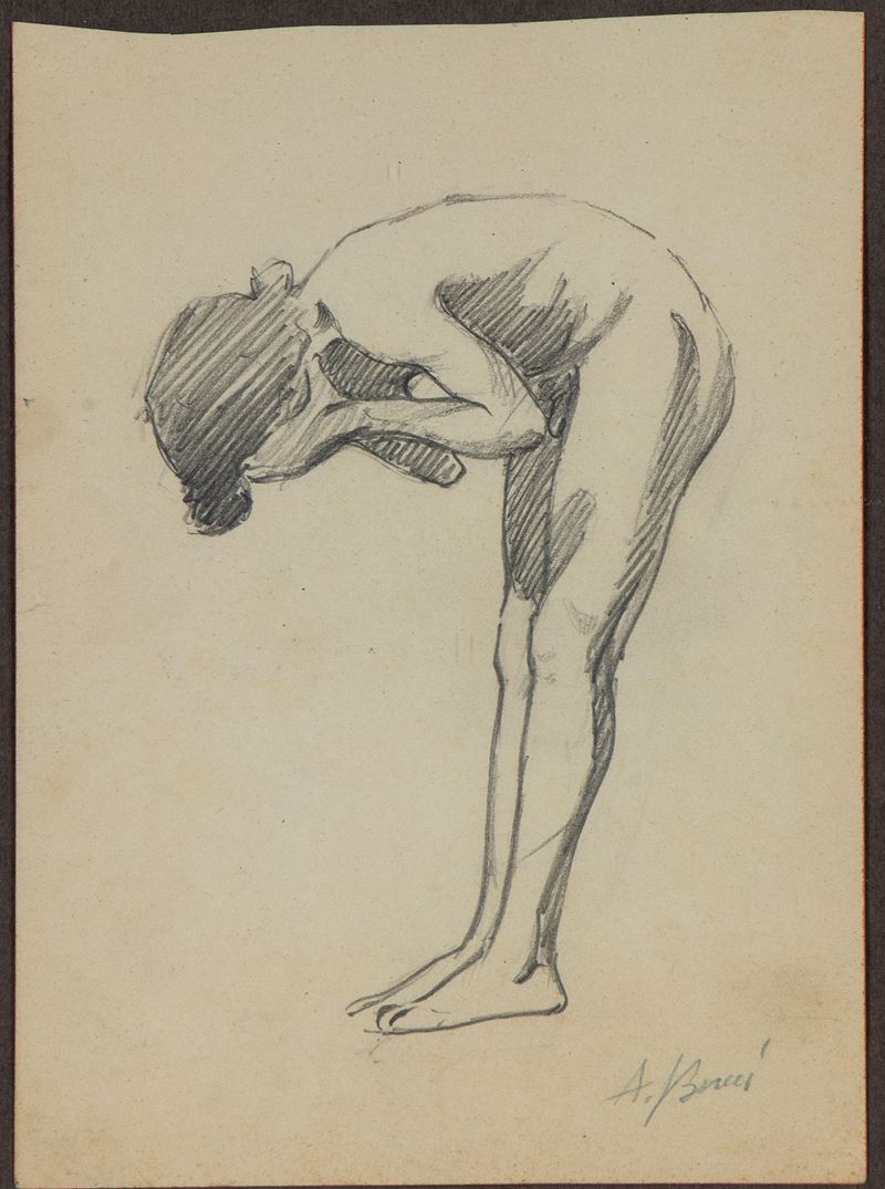 Anselmo Bucci Fossombrone, 1887 - Monza, 1955 - Studio per Figura Femminile