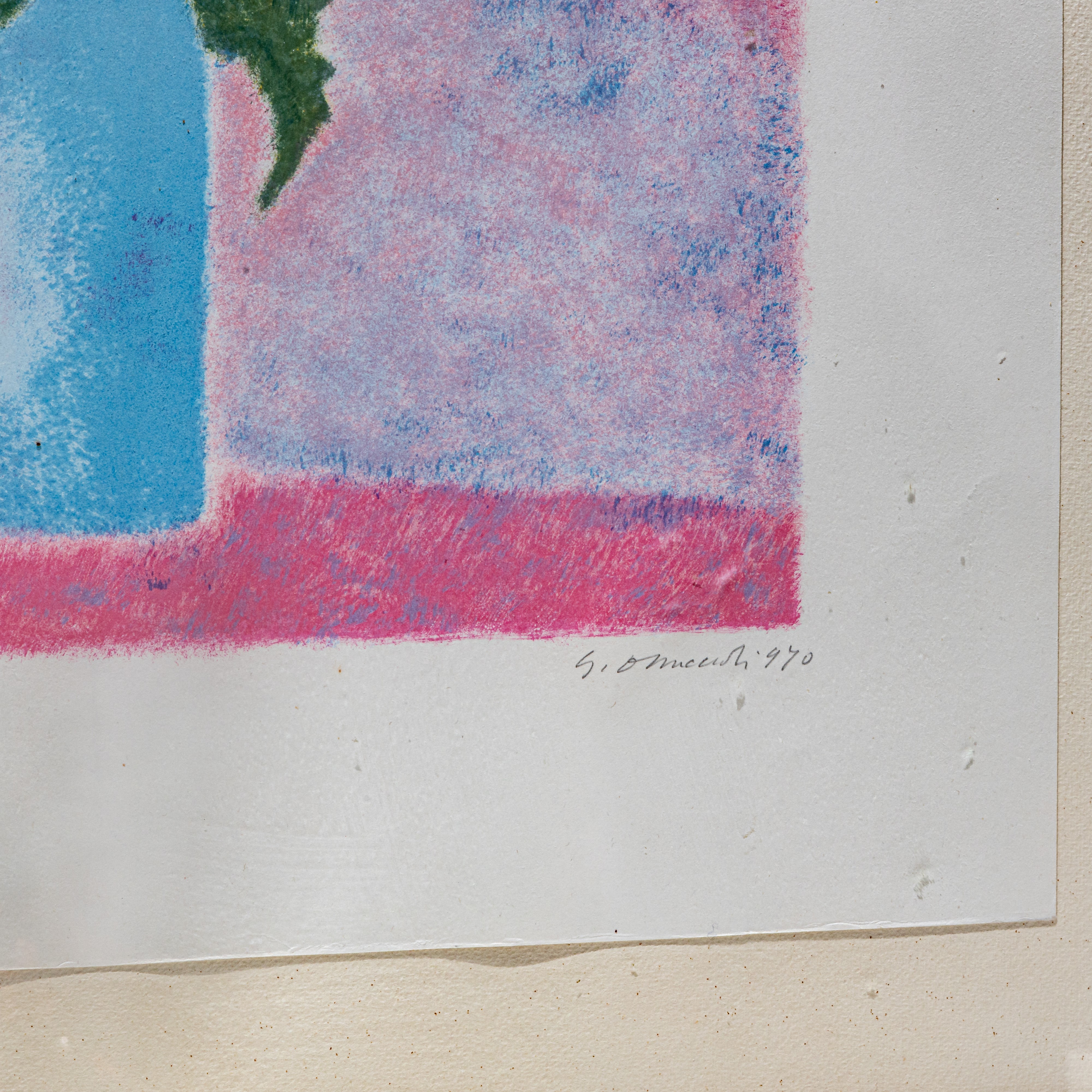 Giovanni Omiccioli - Vaso con Girasole, Multiplo su Carta