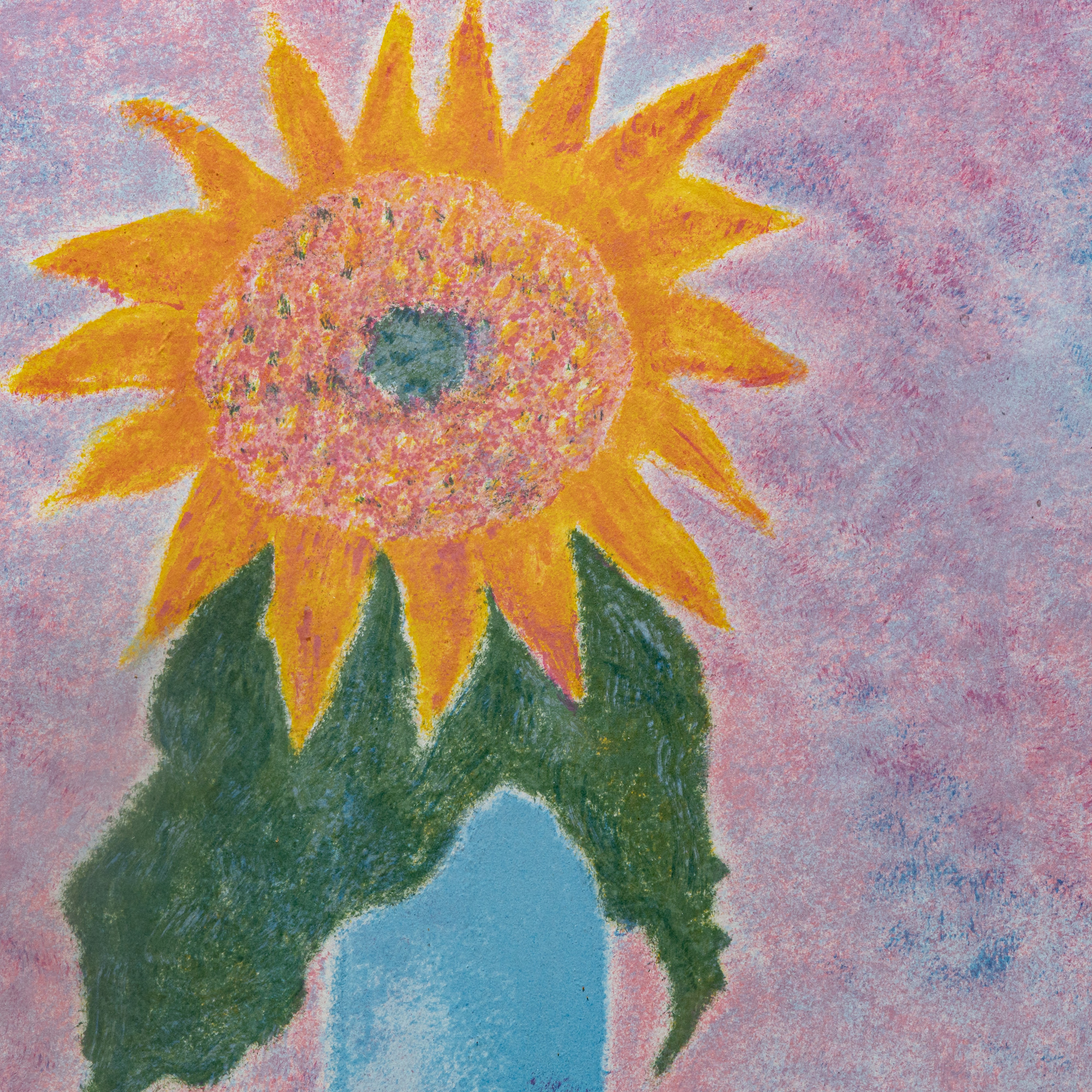 Giovanni Omiccioli - Vaso con Girasole, Multiplo su Carta