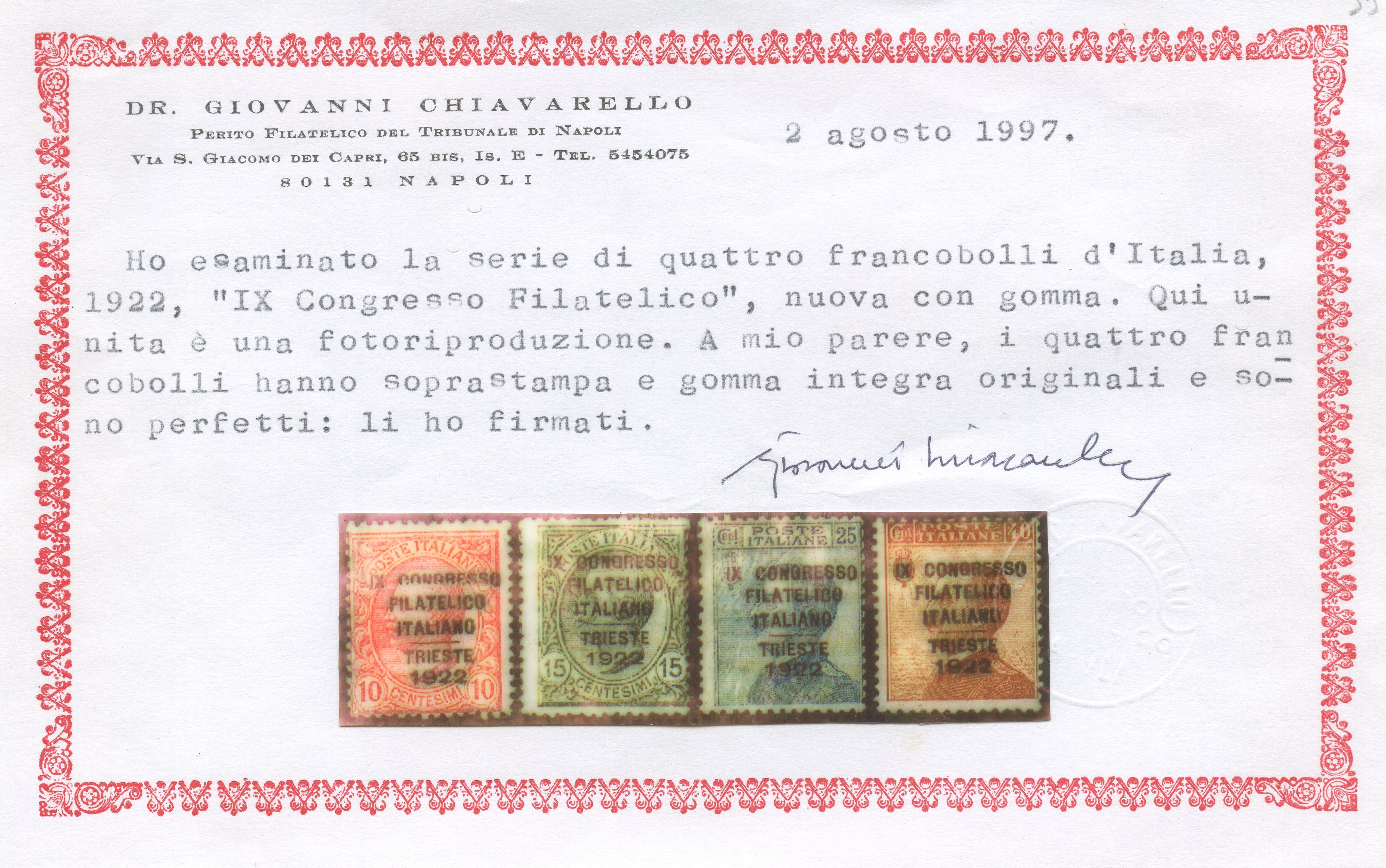 Regno - Congresso Filatelico