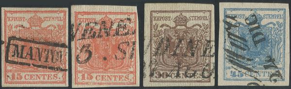 Lombardy Veneto - Ribbed paper  - Auction Stamps and Postal History - Bertolami Fine Art - Casa d'Aste