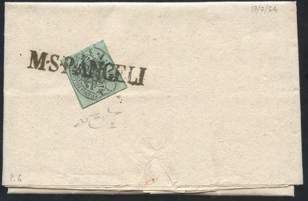 Pontifical - Letter from Monte San Pietrangeli  - Auction Stamps and Postal History - Bertolami Fine Art - Casa d'Aste