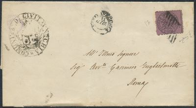 Pontificio - 20 Cent. Lilla Grigio N.28c
