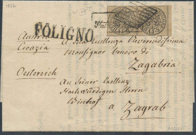 Pontificio - Lettera da Assisi per Zagabria