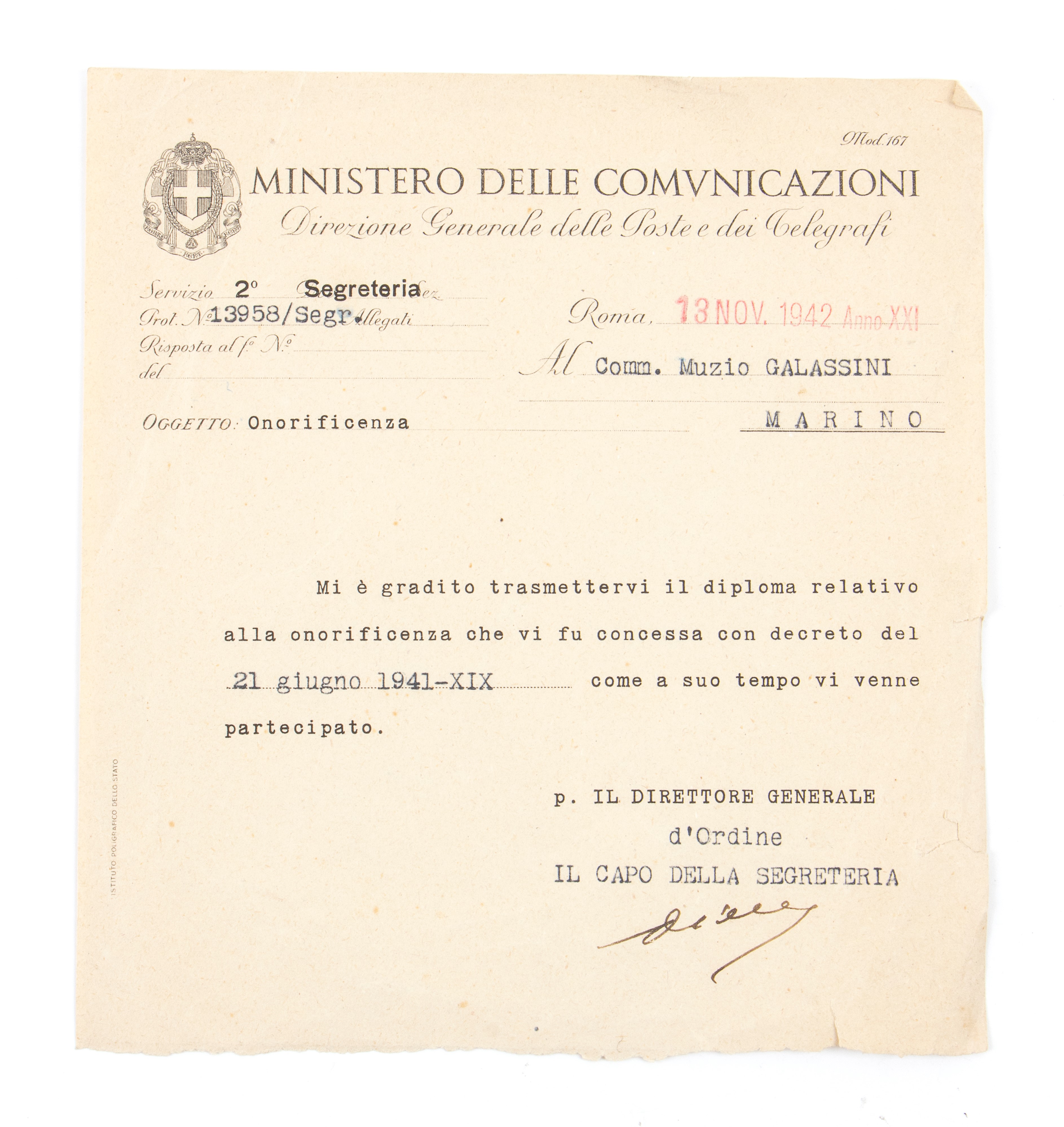 Grandi, Dino - D'annunzio, Gabriele - Libretti con firma