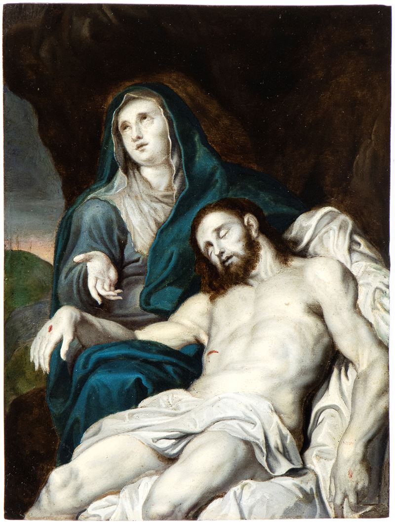 Artista Emiliano, XVIII Secolo - Compianto su Cristo Morto