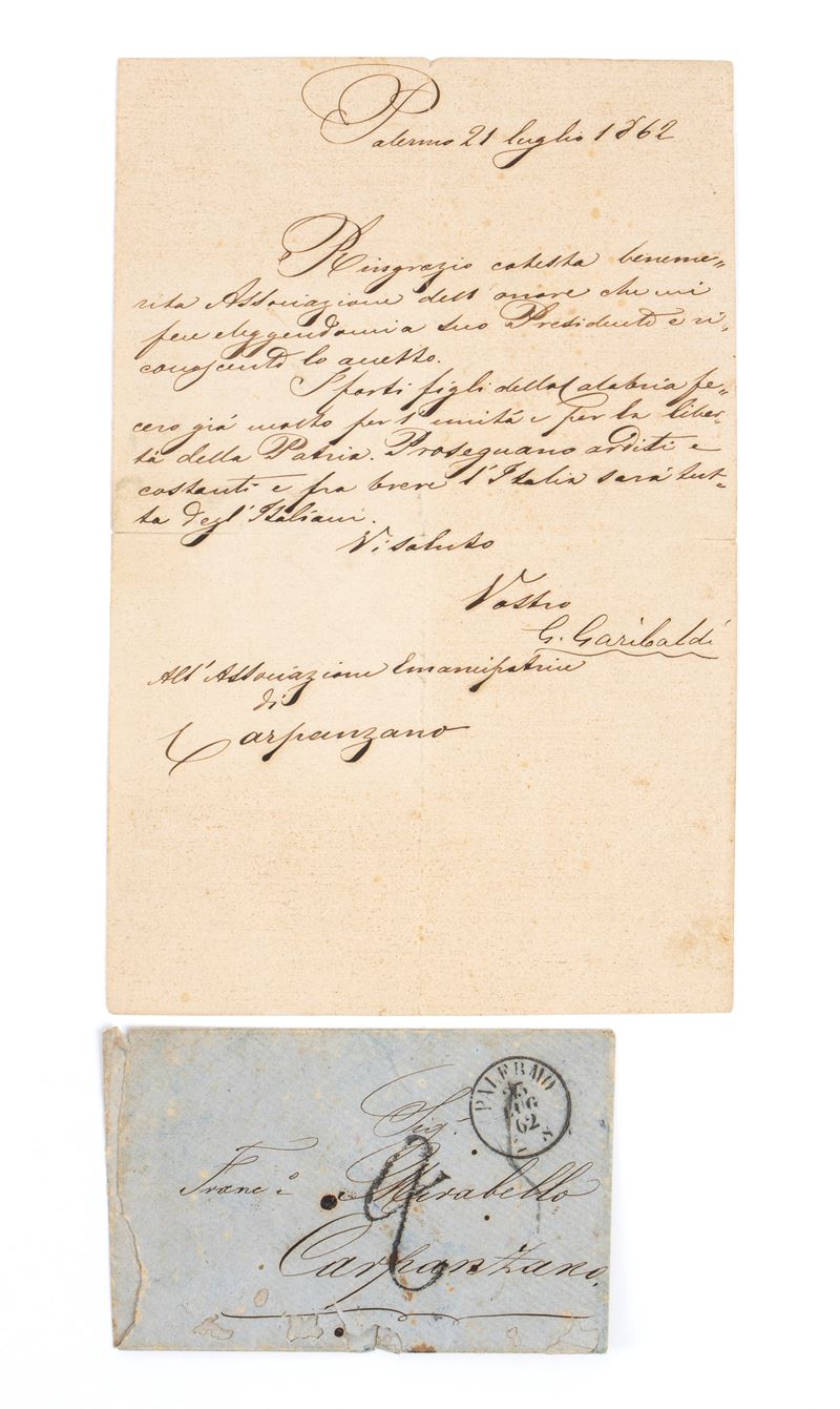 Garibaldi, Giuseppe - Lettera Autografa, in Busta