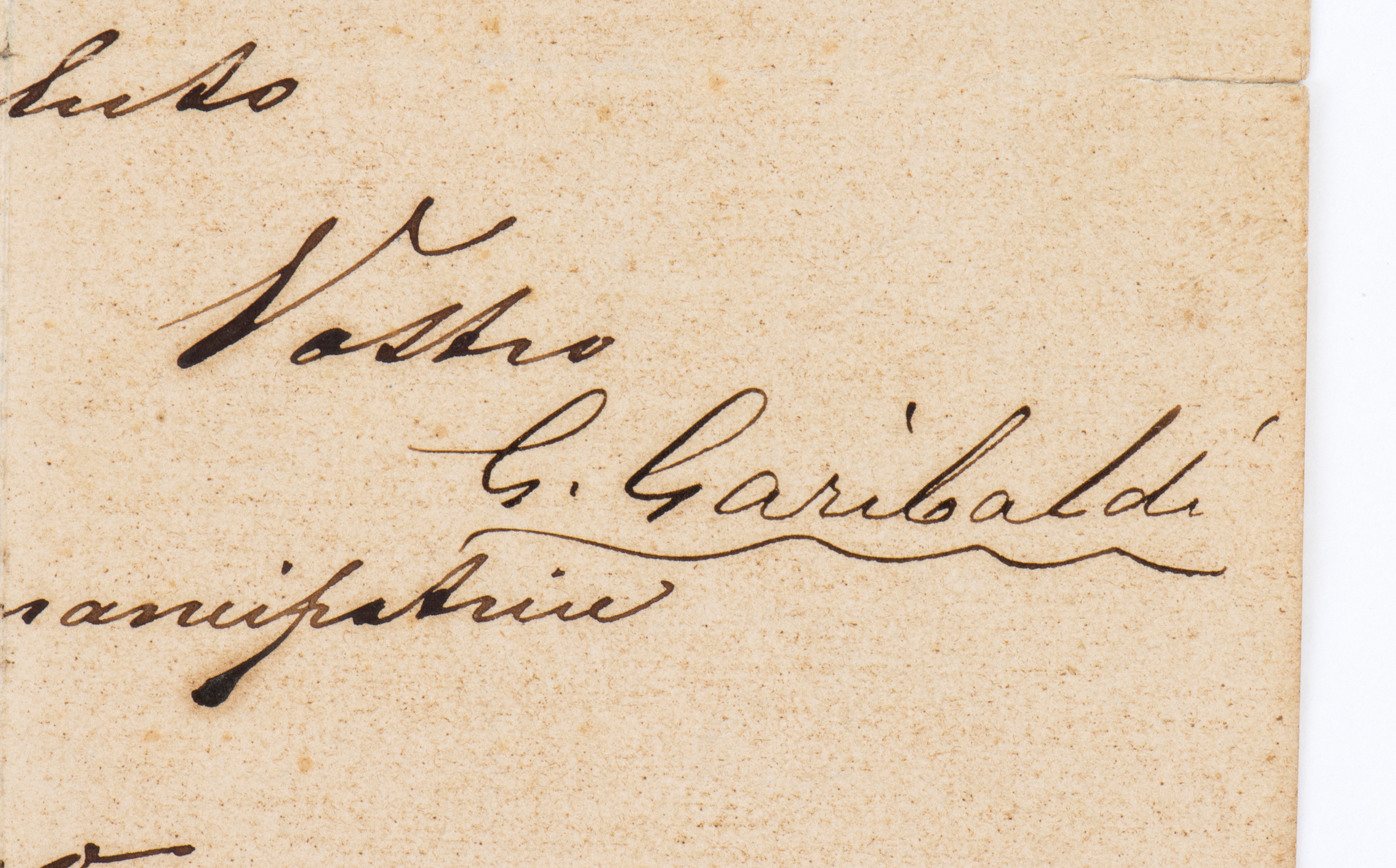 Garibaldi, Giuseppe - Lettera autografa, in busta