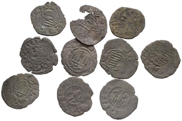 MESSINA. REGNO DI SICILIA. Lotto di 10 denari da identificare. Conservazioni varie. Mi