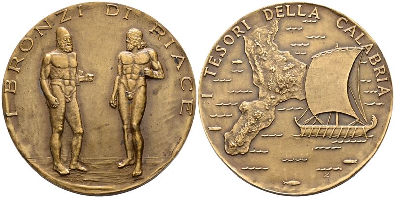 IPZS, Medaglia 'Tesori della Calabria' - Bronzi di Riace, 1981