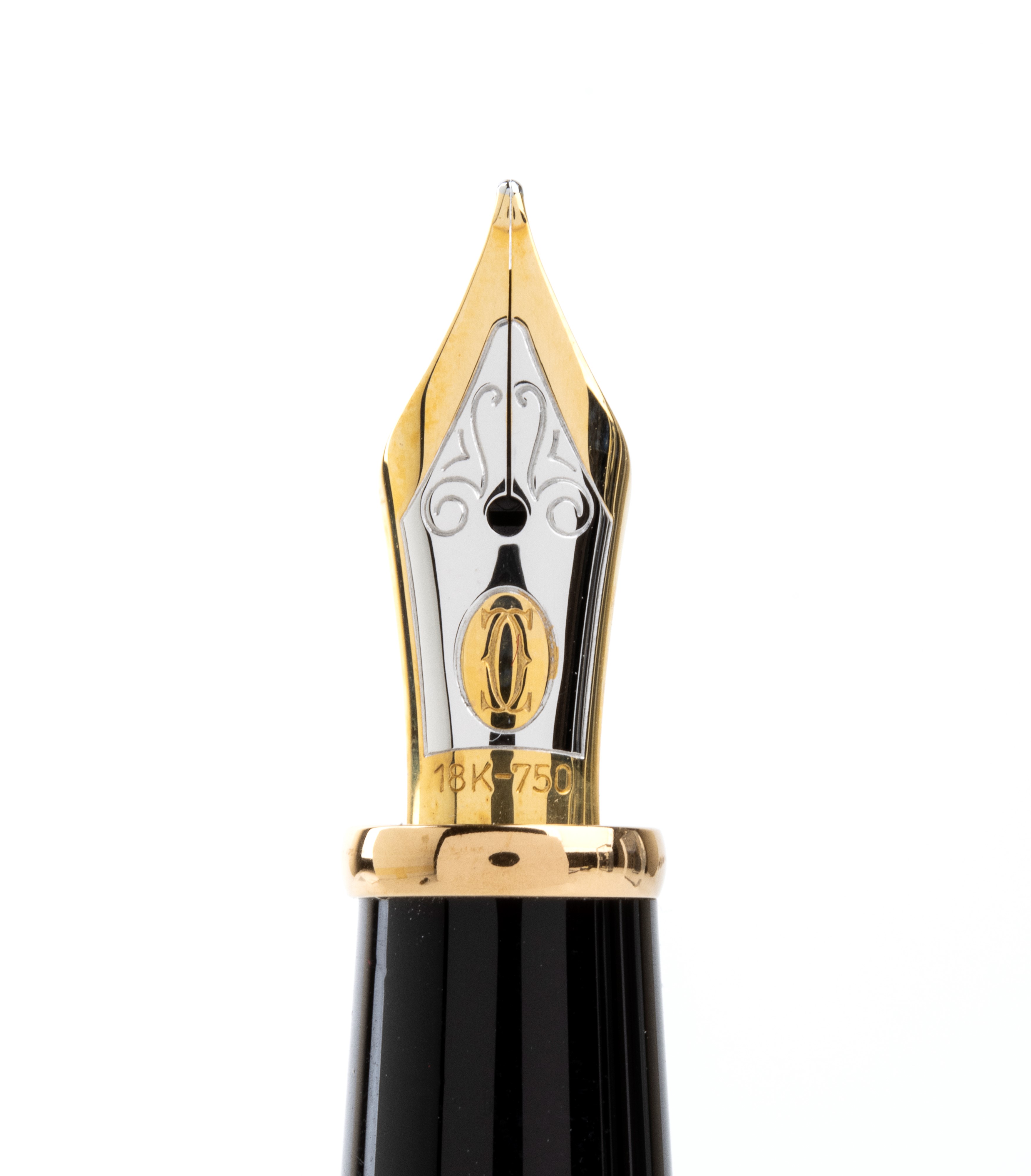 Penna stilografica nera con pennino in oro 18k