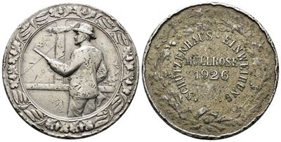 Olanda. Medaglia Inaugurazione Tiro a Segno Müllrose 1926. Ag (16,39 G; 33,55 MM)