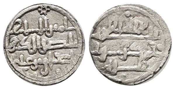 MONDO ISLAMICO. Almoravids, Murabitid, Ishaq bin Ali (AH 540-541/AD 1145-1146), Qirat; AR (0,96 g; 11 mm)