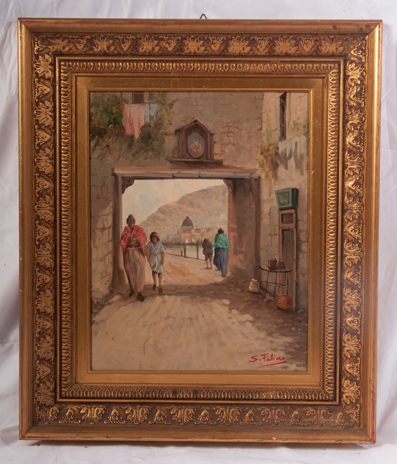 Scorcio di Strada con Viandanti
