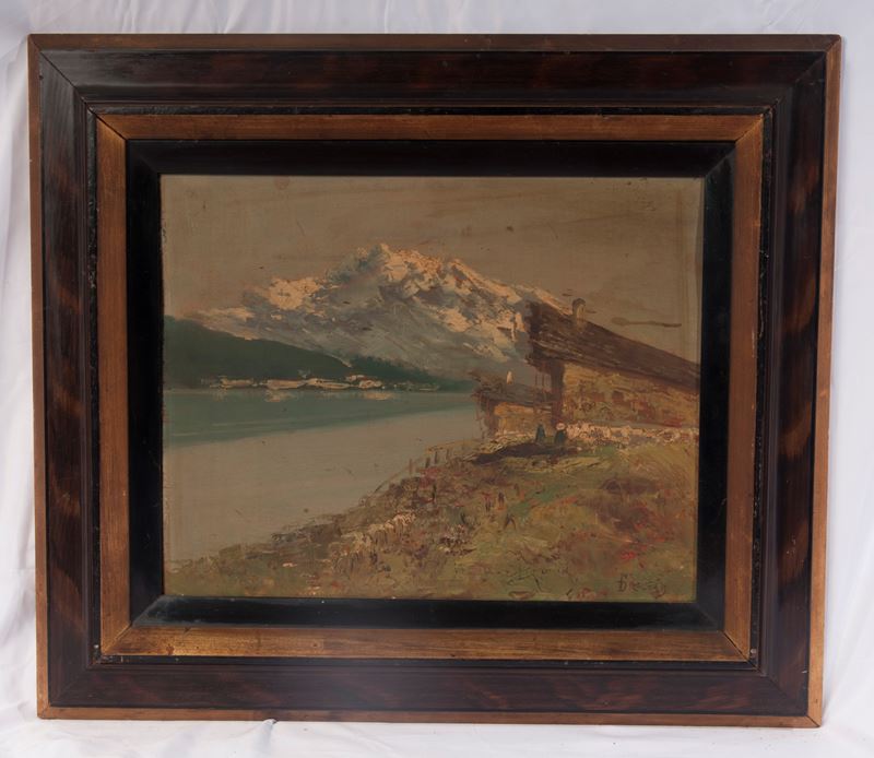 Veduta di Lago con Montagne