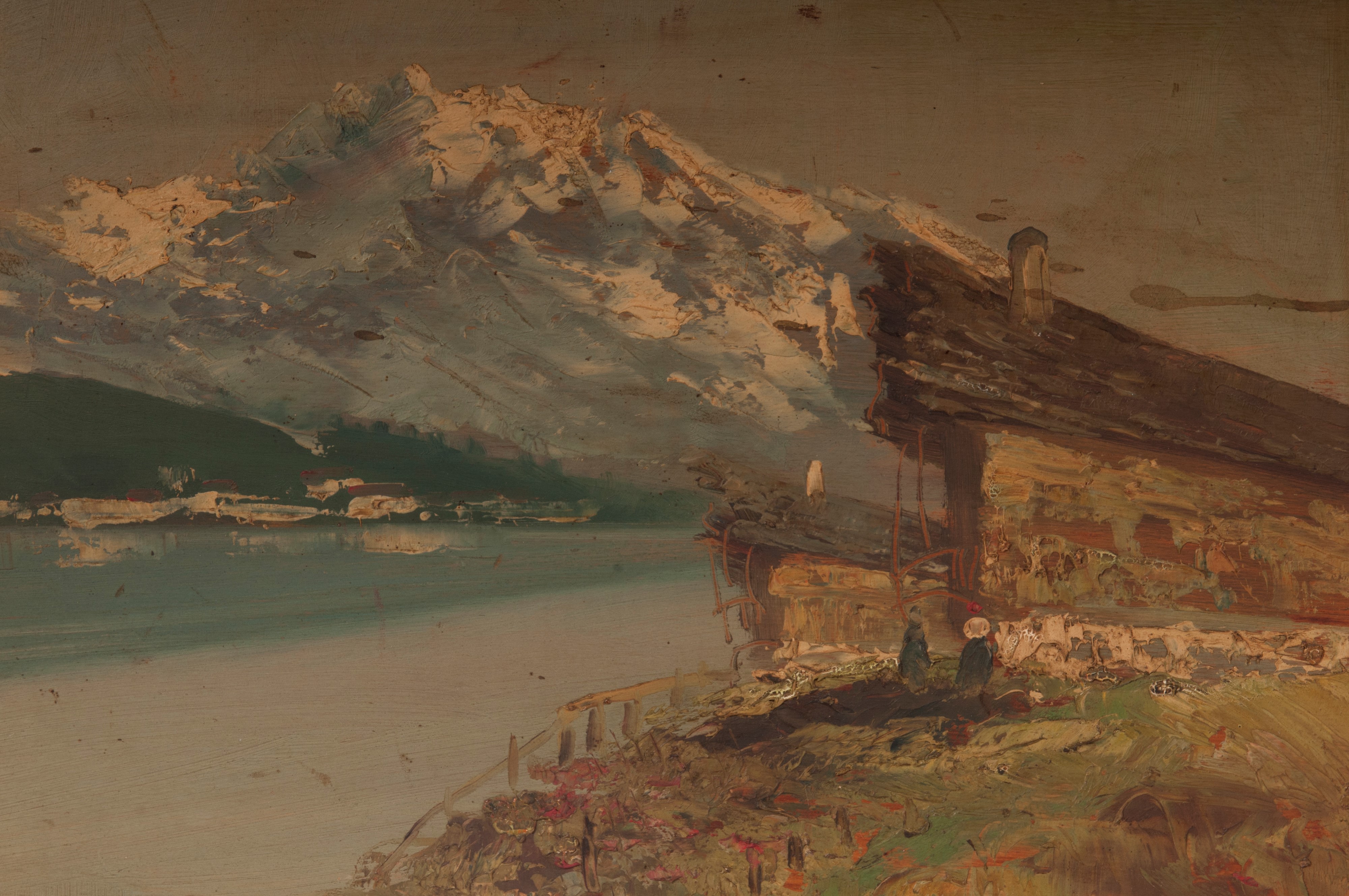 Veduta di Lago con Montagne