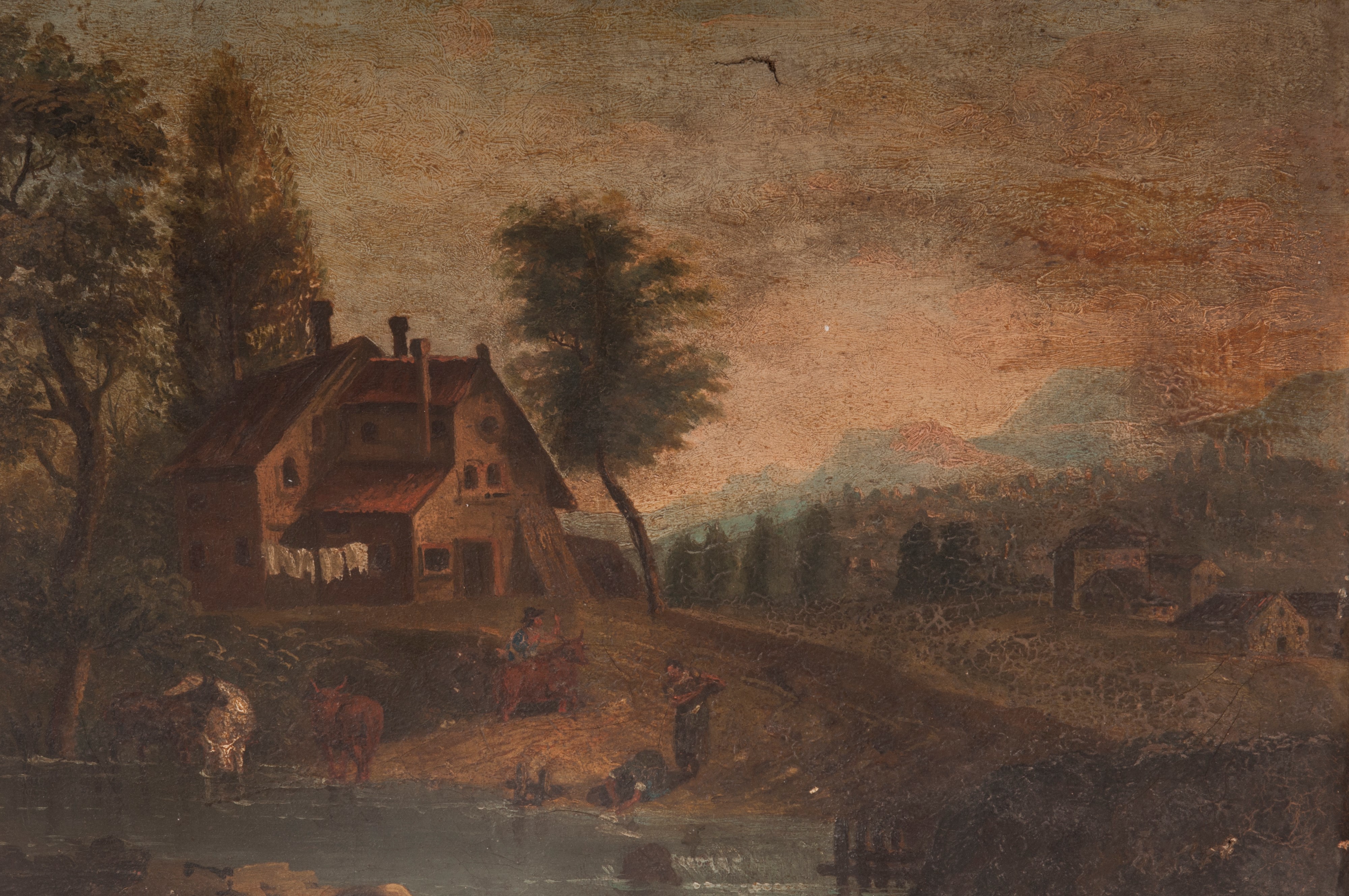 Paesaggio con fiume e bosco