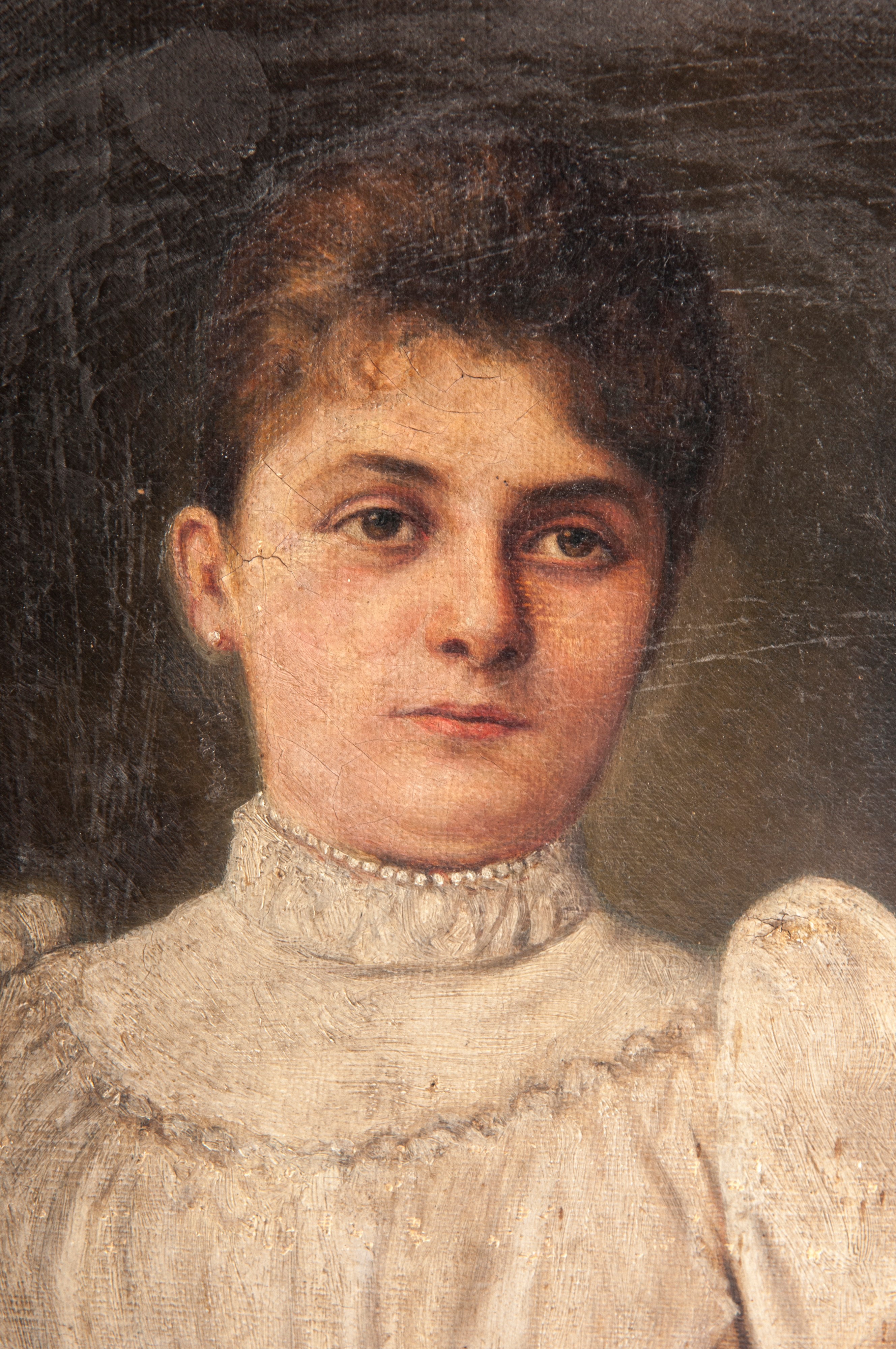 Ritratto di dama in abito bianco