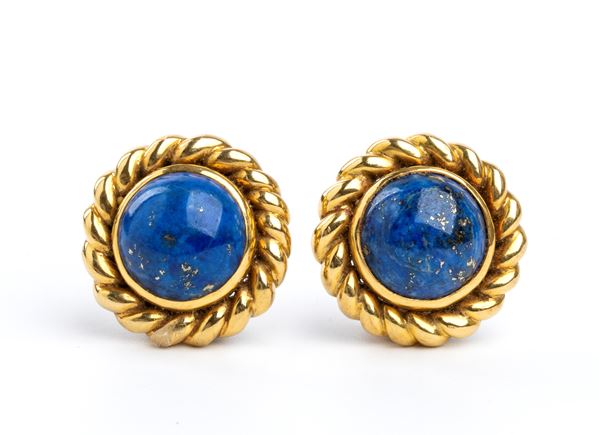 Lapislazuli gold pair of earrings 