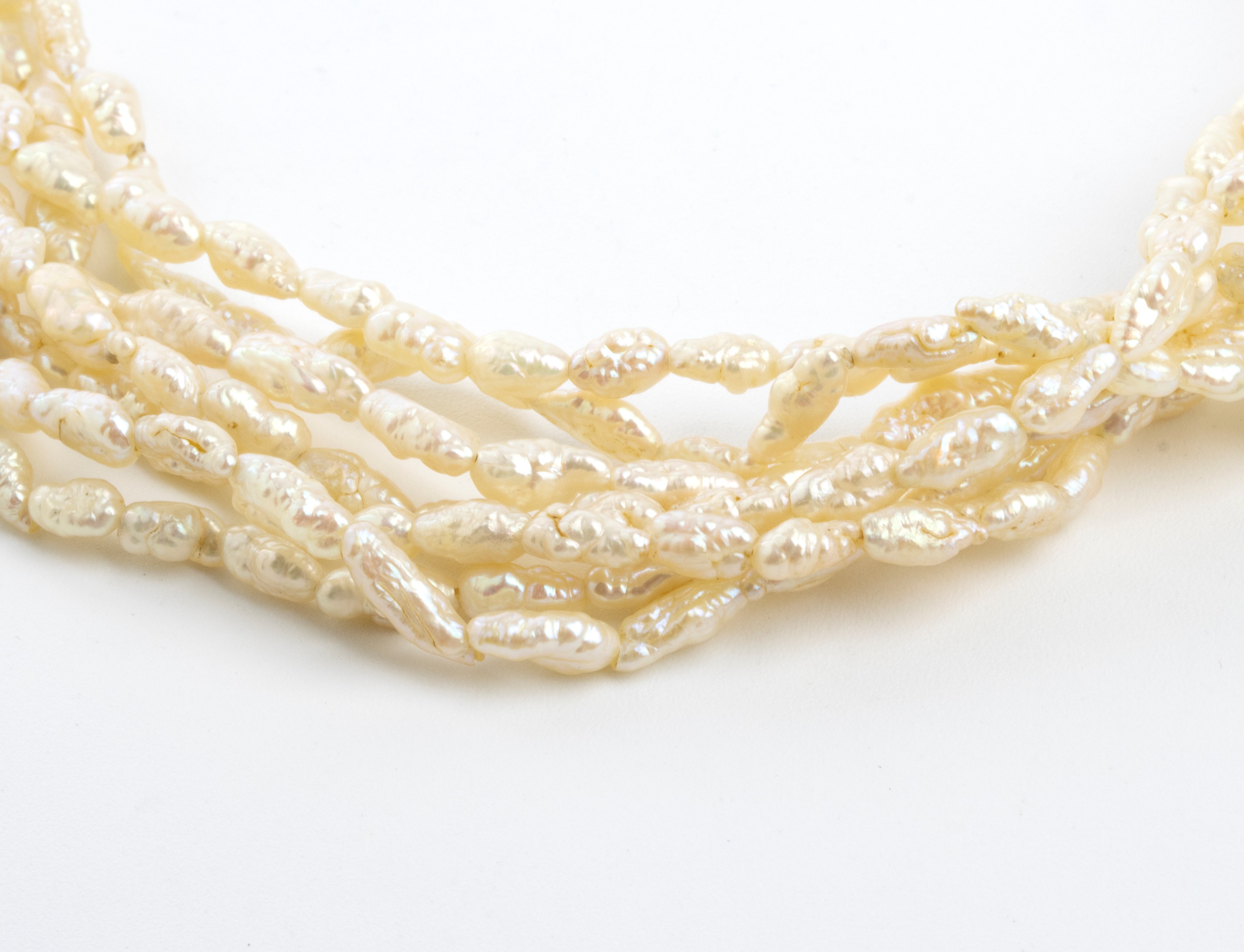 Girocollo in oro e perle di fiume