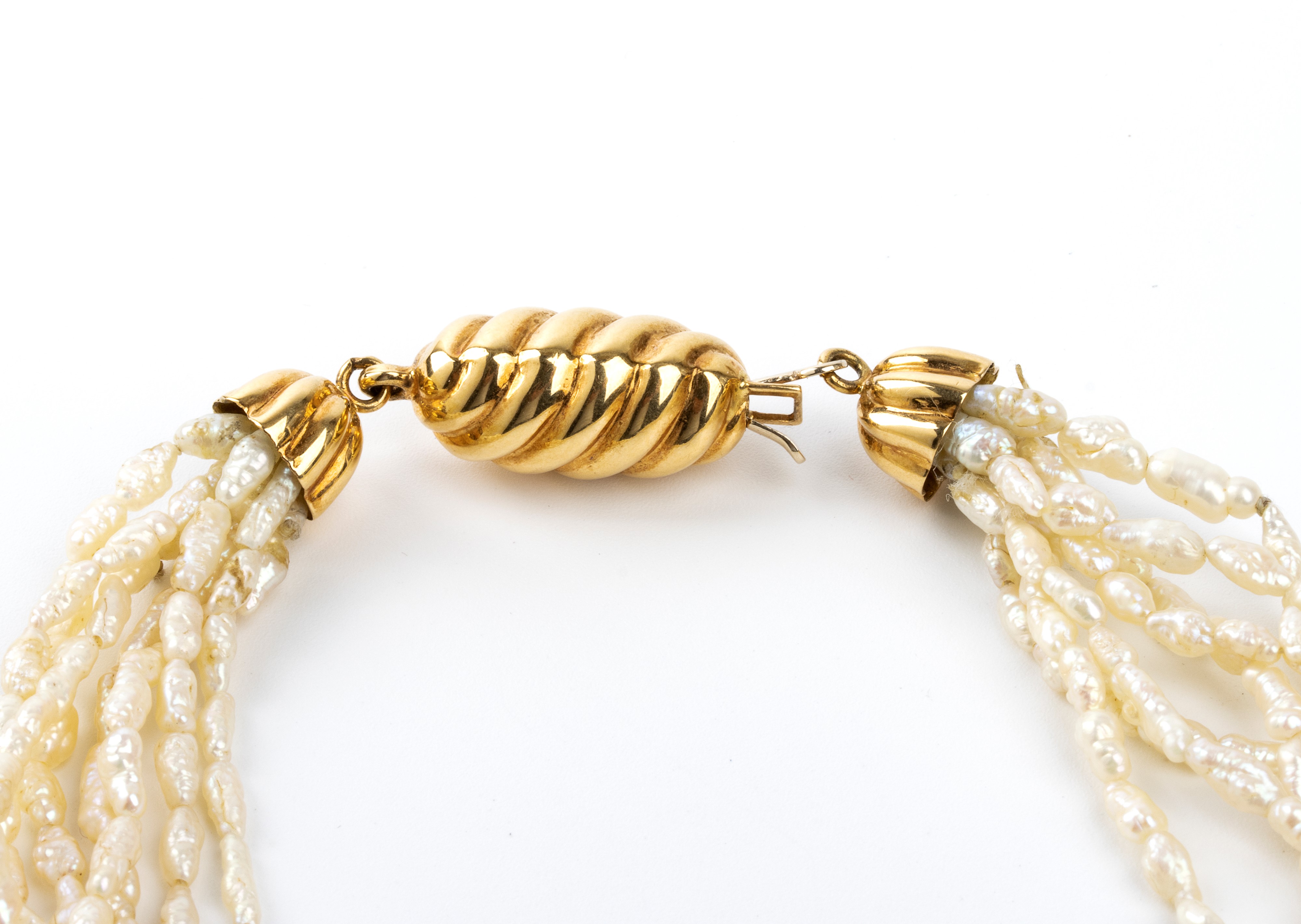 Girocollo in oro e perle di fiume