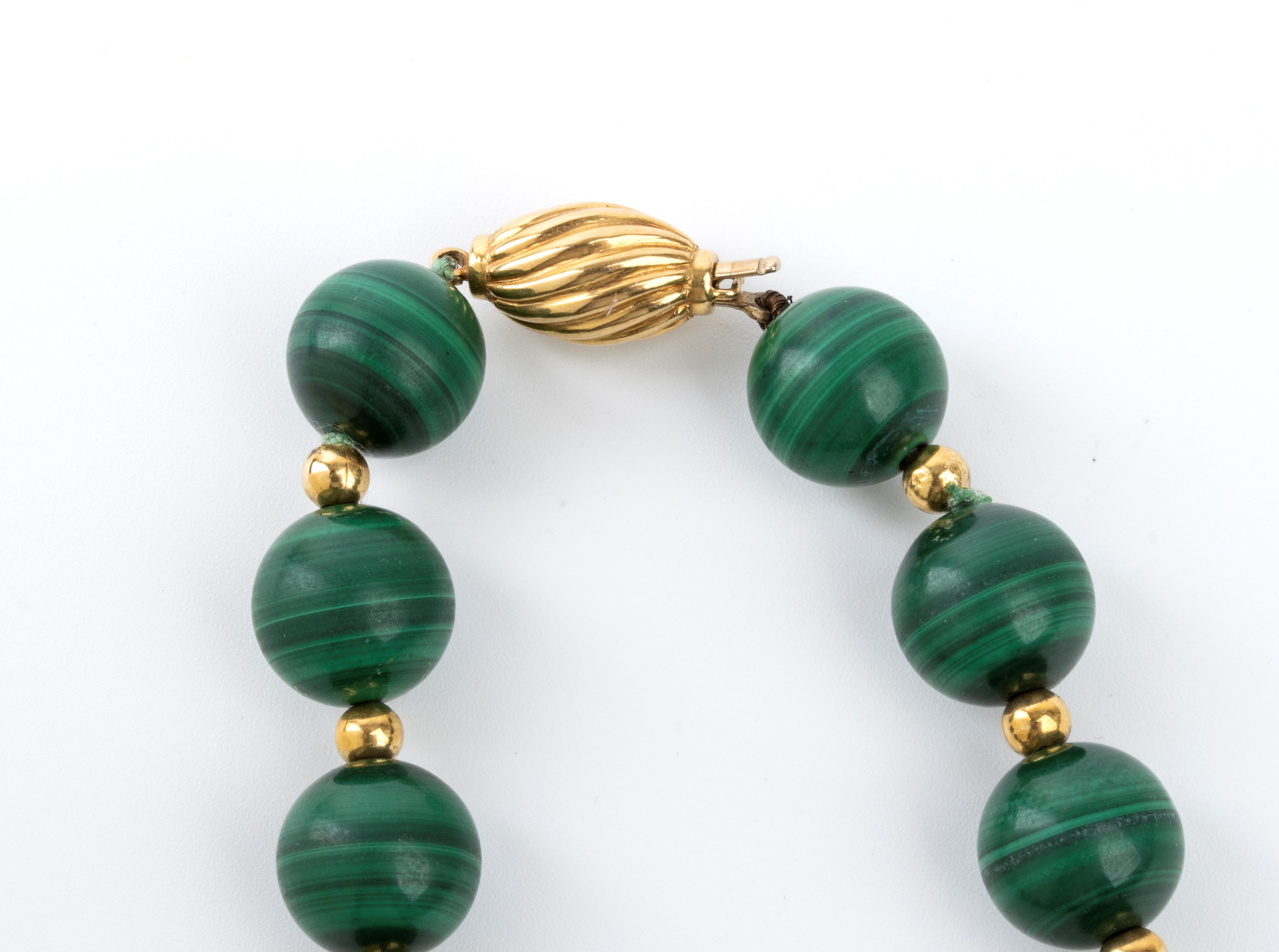 Girocollo in oro e malachite