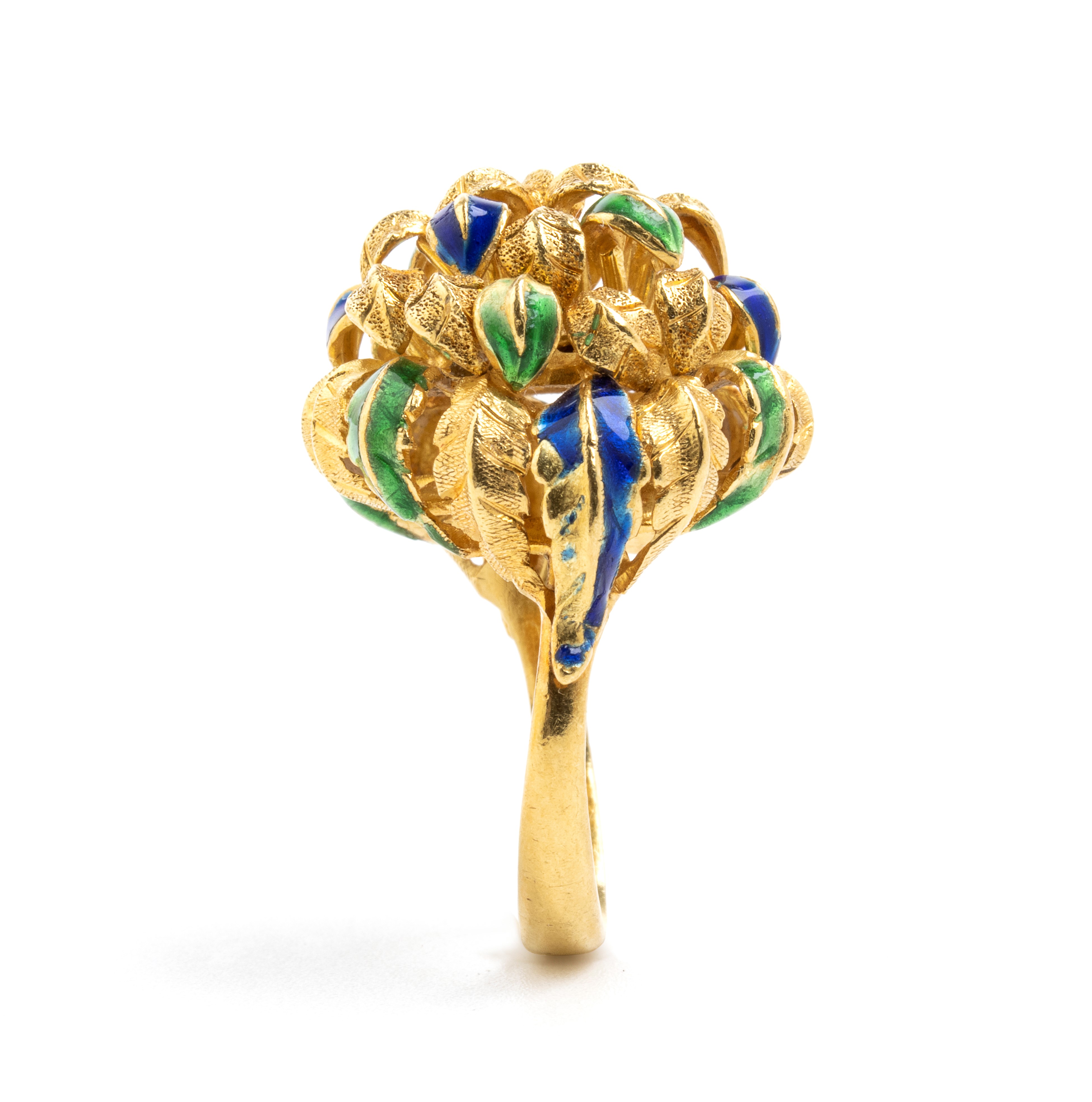 Anello in oro e smalti