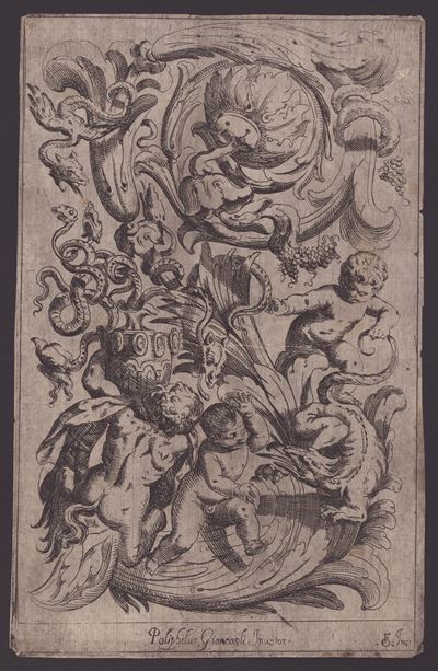 Panello Ornamentale dalla Serie "disegni Varii di Polifilo Zancarli"