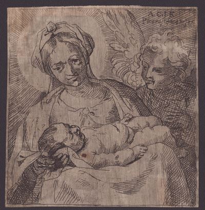 Madonna Col Bambino e un Angelo